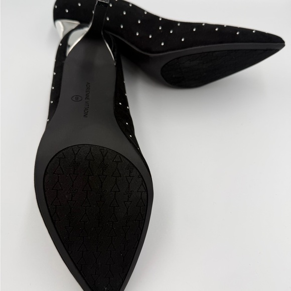 Naji Dress Shoe Pump by ADRIENNE VITTADINI has a studded upper and metallic heel - Picture 6 of 11